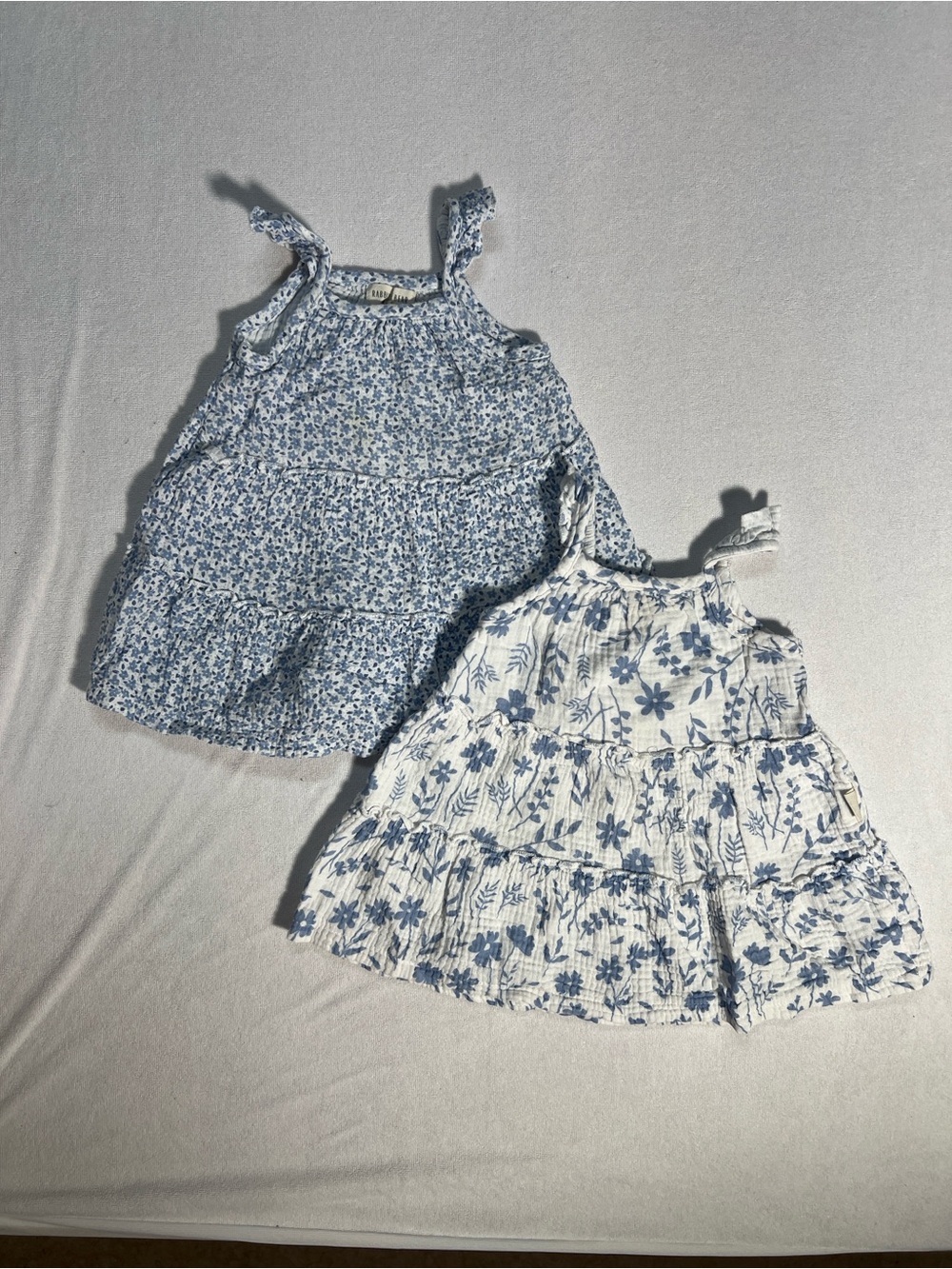 Rabbit + Bear Organic Cotton Floral Gauze Dress Set 12 Months (Lot of 2)